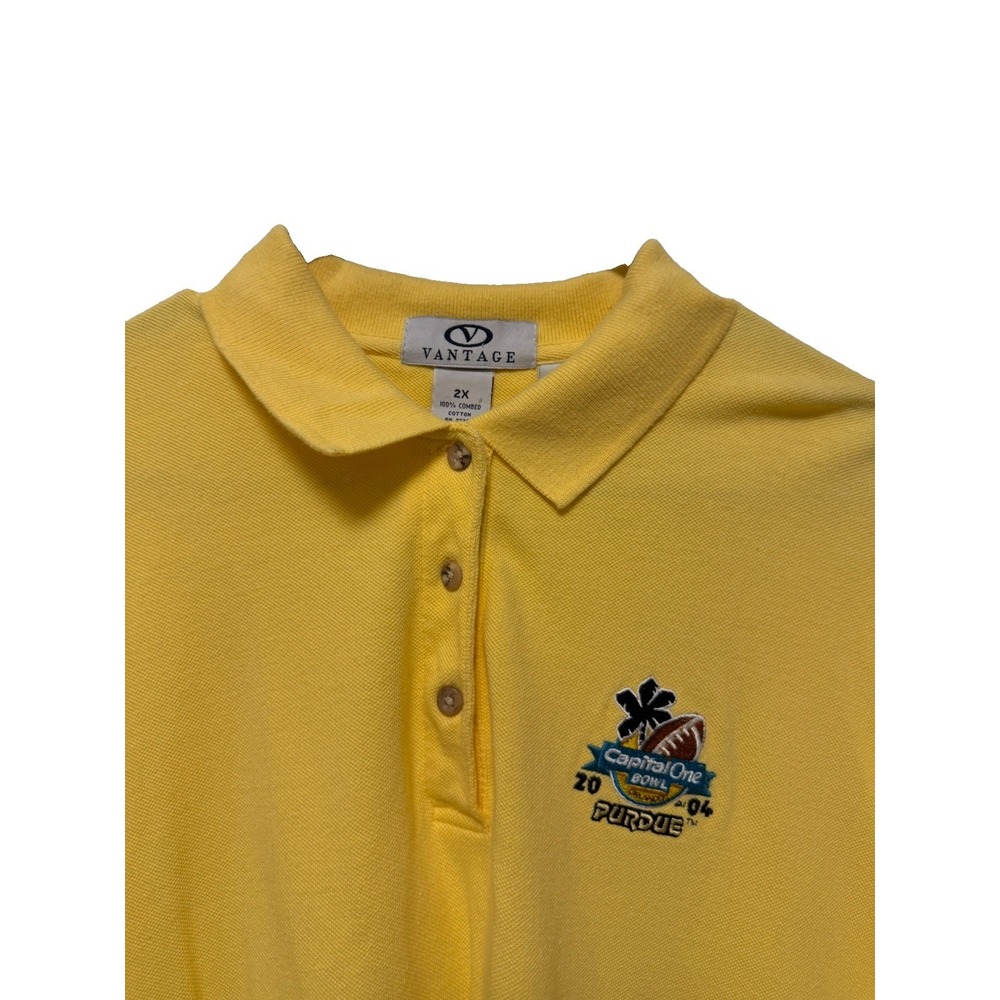 Vantage Purdue Boilermakers 2004 Capital One Bowl Polo Shirt Women's Size 2XL